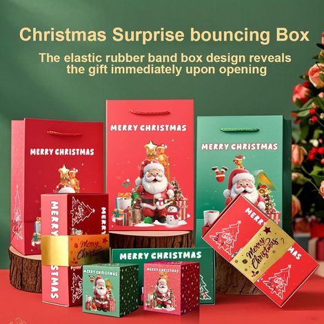 Boîte Surprise Rebondissante - Pour Cadeaux de Noël, Propositions ou Anniversaires - 16 Pièces avec Boîte Cadeau et Sac Cadeau (1/5)