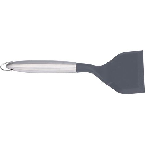 Spatule en acier inoxydable à large ouverture, empêche les aliments de coller, spatule de cuisine, grise (304) (1/5)