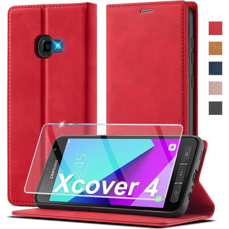 Coque portefeuille en cuir pour Samsung Galaxy Xcover 4/4s avec support et fermeture magnétique (1/5)