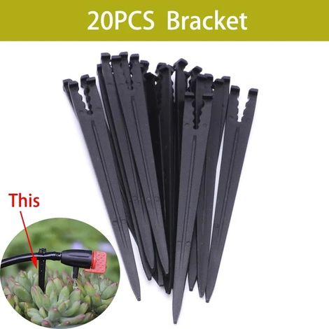 (20 supports de tuyau) 20 goutteurs d'irrigation réglables, arroseurs à micro-goutte de 6,35 mm (1/4") pour système d'arrosage (1/5)