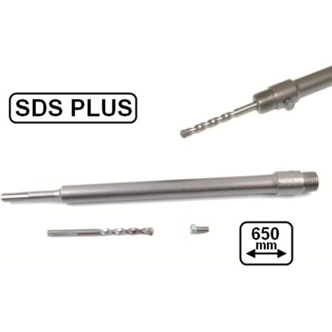ASTA FRESA CAROTATRICE 650 MM ATTACCO SDS PLUS BARRA FRESE MURO TASSELLATORE (1/2)