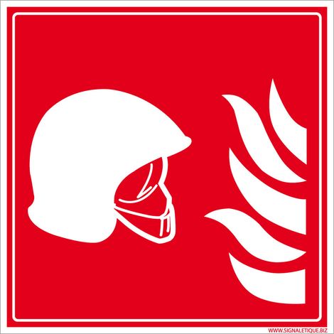 Panneau Équipement Incendie. Lutte Incendie. Signalisation Sécurité Incendie. - Adhésif - 125 x 125 mm (1/5)