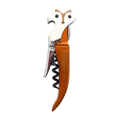 Ouvre-bouteille en forme de renard, tire-bouchon de serveur professionnel Acier inoxydable avec manche en silicone noir Coupe-capsule Design original (1/3)