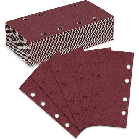 Papier a Poncer, 93x185mm Papier de Verre Ponceuse Rectangulaire (1/5)