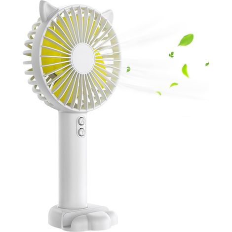 Mini Ventilateur Portable, Ventilateur Portatif, Ventilateur à Main, Ventilateur Portable et Silencieux Avec Batterie Longue Durée de 8 Heures, Adapté Aux Voyages en Plein Air,Au Bureau et à la Maison (1/5)
