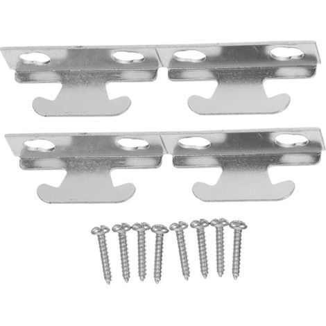 Supporti per asta per tende vintage – Set di 4 pezzi in metallo leggero e robusto, facili da montare a parete.
