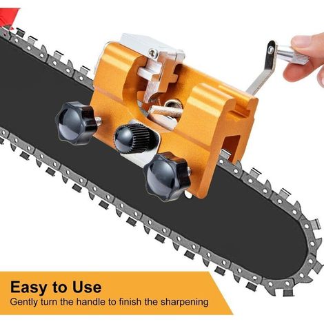 Afilador de motosierra, kit de afilado de cadena con 3 cuchillas de carburo, apto para todo tipo de motosierras, herramienta portátil de afilado manual - Crezuo