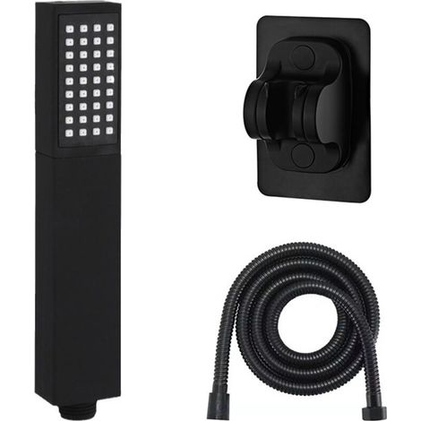 Ahlsen – Pommeau de douche haute pression avec flexible 1,5m – Laiton et ABS – Buse en silicone anti-calcaire – Installation facile (1/5)