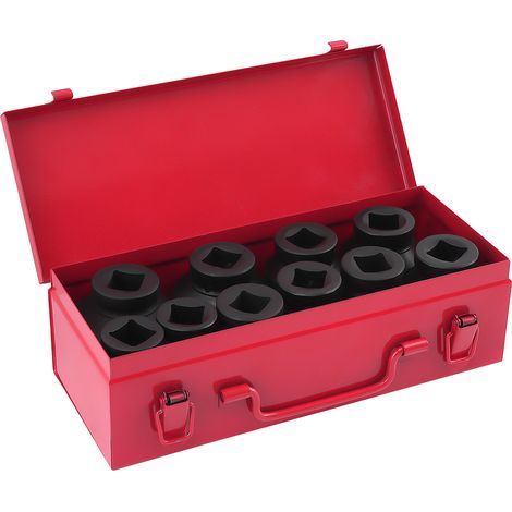 10pcs Impact Socket Set 3/4in Drive 22-50mm 6-Point Metric CR-V Repair Kit