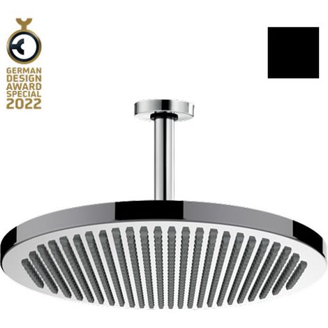 Ensemble pomme de tête douche 280mm bras vertical noir mat Apice - Bossini H31430D073
