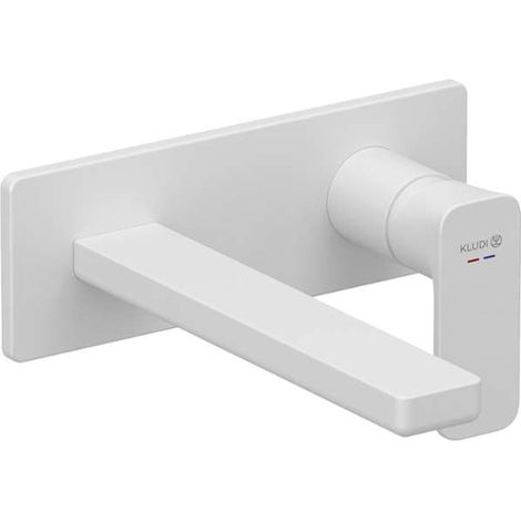 Kludi Renon - Grifo empotrado de lavabo, montaje de 2 orificios, blanco mate 422445375