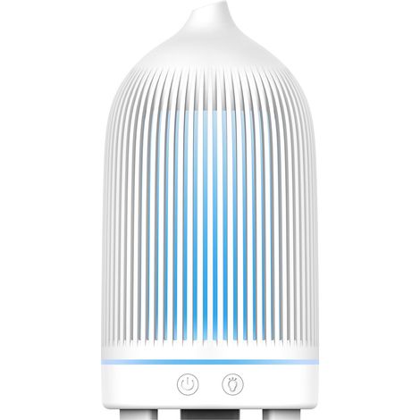 Diffuseur d'arômes creux 200 ml, 24 V, humidificateur ultrasonique électrique avec 7 couleurs LED, arrêt automatique en cas de manque d'eau, idéal pour la maison, la chambre et le yoga. (1/5)