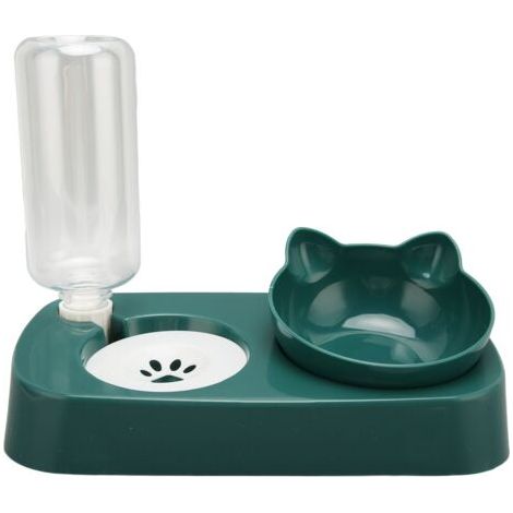 Fontaine d'eau Automatique et Bol de Nourriture pour Chats et Chiens – Gamelle pour Chat, Gamelle pour Chien, Mangeoire pour Animaux de Compagnie, Distributeur d'eau pour