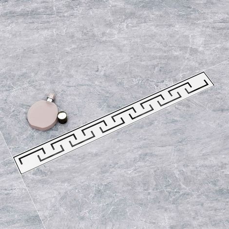 AICA Caniveau de Douche Italienne Acier Inoxydable,Caniveau de Sol à l'italienne Grille , Siphon de douche à carreler, Avec filtre anti-odeurs et anti-poils, D-90 (1/5)