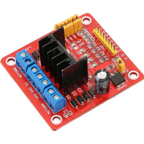 Module de commande de moteur pas à pas CC à double pont en H L298N, carte de contrôle de moteur multifonctionnelle (1/5)