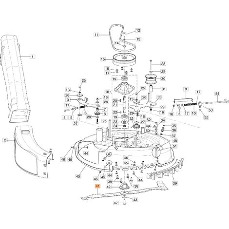 ORIGINAL EMAK EMAK 68130080R MISTRAL cuchilla trituradora para tractor de césped