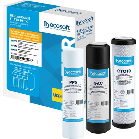 Ecosoft CHV3ECO RO-Filterpatronen-Set. Halbjahres-Set. (1/3)