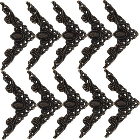 12 protège-coins décoratifs, métal, pour boîtes et coffrets (1/5)