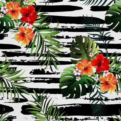Outdoor Dekostoffe Oxford - Motiv tropische Blumen 3 (1/5)