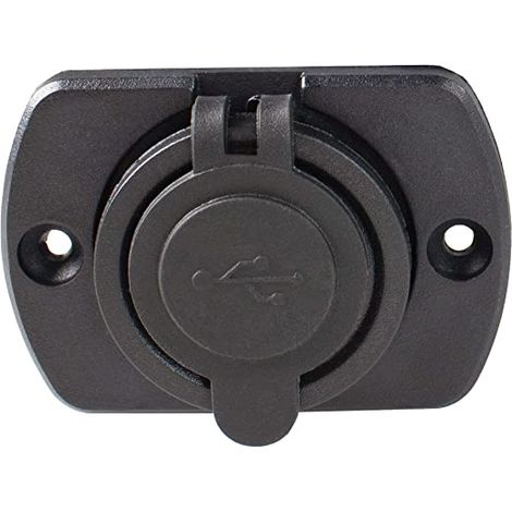 USB-Einbausteckdose mit zwei USB-Anschlüssen schwarz - SCHWABE - 61499