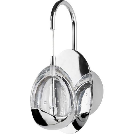 Visconte Bulla Wall Light LED Fitting With Bubble Injected Shade - Chrome (1/3)