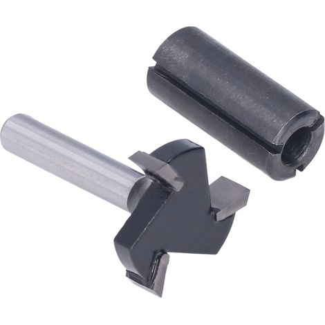 Fraises CNC 1/4" 3 dents, queue ronde pour surfacage plateau rainuré T