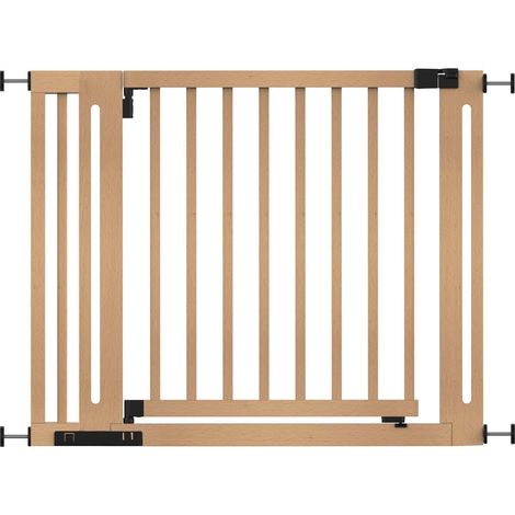 Safetots Barrière Élégante En Bois Naturel, Ouverture Extra Large De 65cm, 97cm - 105cm