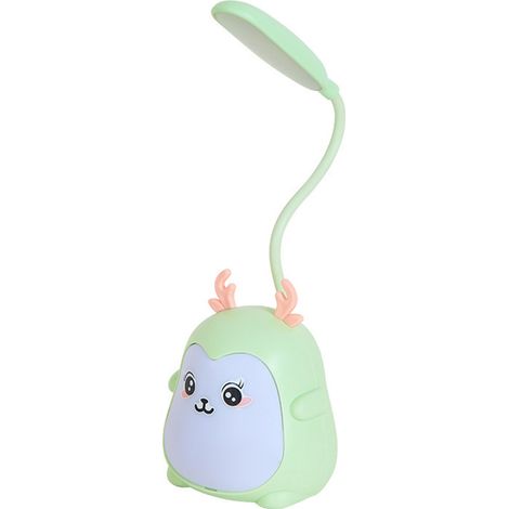 Ortviai Lampe de Bureau avec Col de Cygne, Rechargeable USB, 3 Niveaux de Luminosité, ABS, Vert