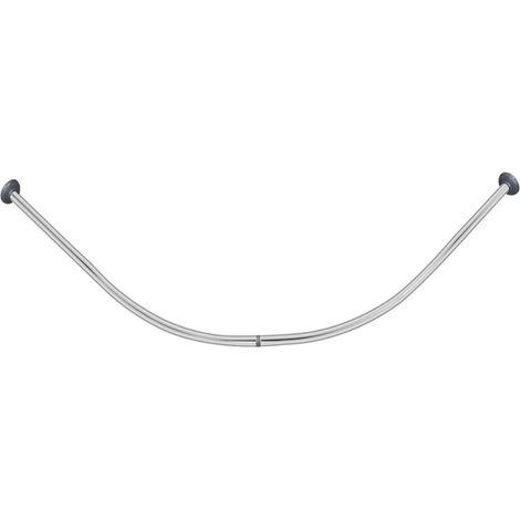 Bastone per tenda doccia curvo universale aste 90x90 cm argento asta per tende arredo bagno