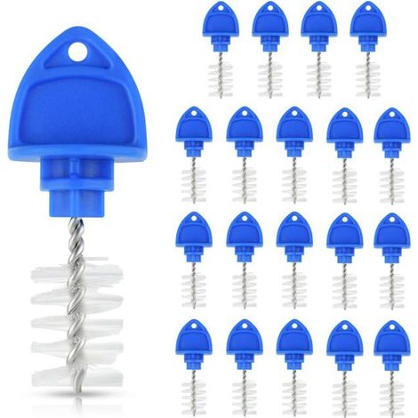 BelleRise - Lot de 20 brosses pour becs de tireuse à bière – Brosses de nettoyage pour robinets de bière pression (bleues) (1/5)
