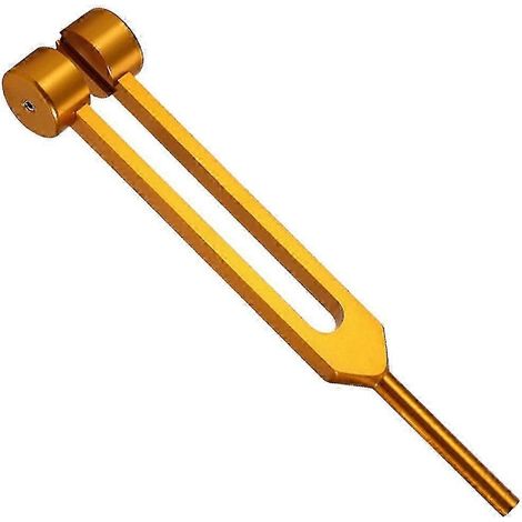 Stimmgabel aus Aluminiumlegierung zur Stressreduktion und mentalen Klarheit (64/128 Hz), Therapiegerät, nicht magnetisch-Gold (1/5)