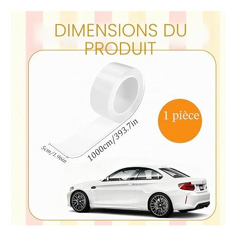 Film Transparent Autocollant, Rayure Protection Porte Voiture (1/4)