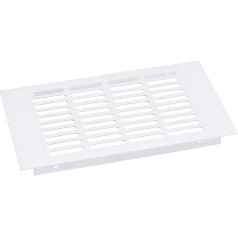 Grille de ventilation rectangulaire 225 x 150 mm (blanc) en alliage d'aluminium, pour armoire à chaussures (1/5)