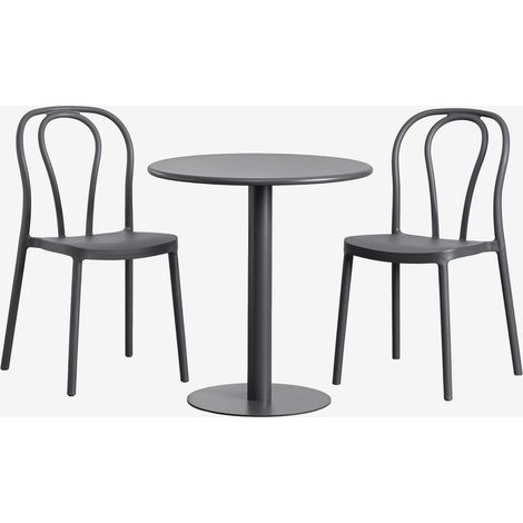 Set tavolo rotondo Ø70 cm e 2 sedie da giardino Mizzi SKLUM            