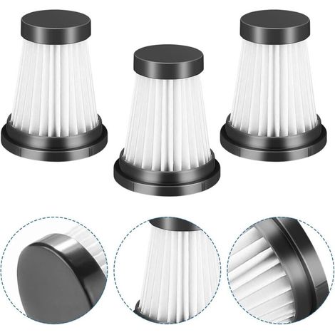 Lot de 3 filtres HEPA pour MOOSOO K12, K12 Pro, K13 Aspirateur sans fil, pour Genius Invictus One 1.0 X7, 2.0 Pièces de rechange pour aspirateur Filtre Filtres de nettoyage ménager (1/4)