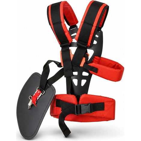 Bandoulière double pour débroussailleuse, sangle de transport ergonomique avec forme en W pour soulager le dos, sangle réglable compatible avec les débroussailleuses FS (1/5)