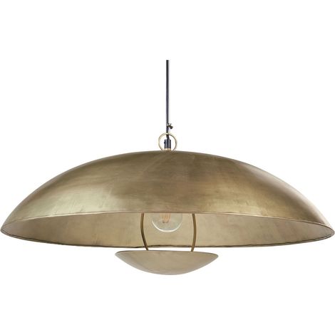 Lampada a sospensione in ferro, appesa a soffitto con paralume a cupola, illuminazione domestica fatta a mano in ottone Palar
