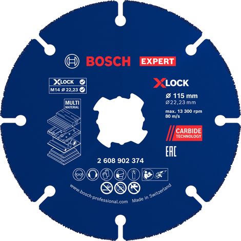 Bosch Grinding EXPERT Multi Carbide Cutting Disc 115mm X-Lock 2608902374