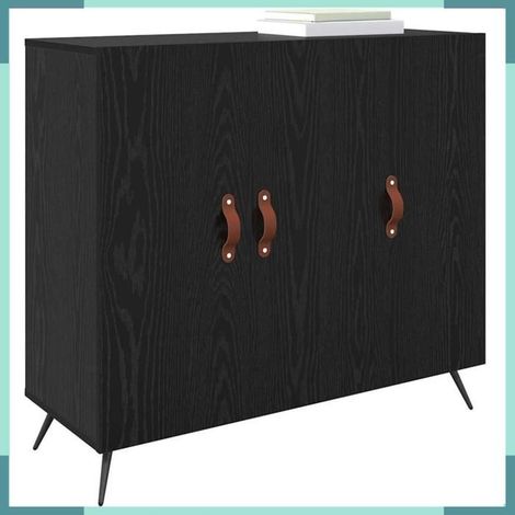 Buffet - 879578 - Chêne noir - 3 portes - Bois d'ingénierie 89,5 x 34 x 80 cm (1/5)