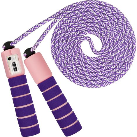 Corde à sauter pour enfants et sport avec compteur, poignées en mousse confortables - Corde de fitness (1/5)
