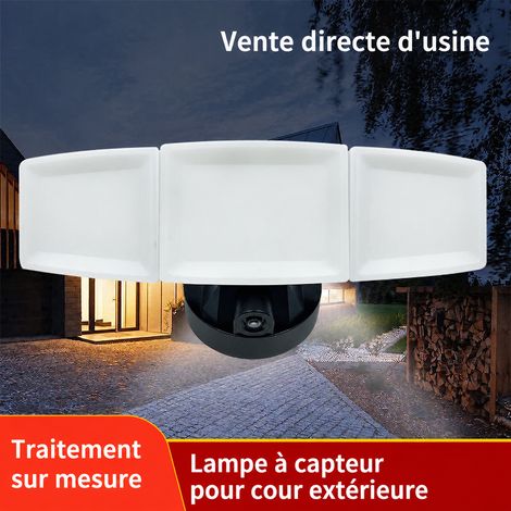 Applique Murale Extérieure LED 3 Têtes Détecteur Crépusculaire IP65 Blanc Pur PC ABS 170x120x100mm 660 g – Livraison gratuite (1/5)