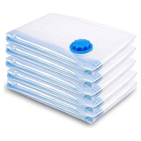 6x Sac de rangement - autres rangements- sous vide , XU,Housse Aspiration Compression Vêtements 40x60cm - Transparent - KZQ (1/4)