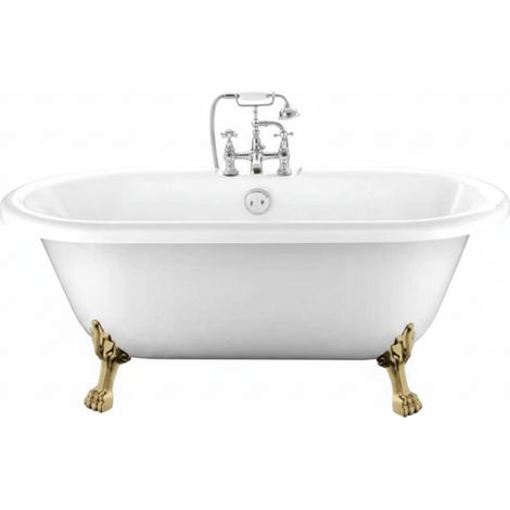 Freistehende Badewanne CHELSEA Löwenfüße GOLD 170 (1/4)