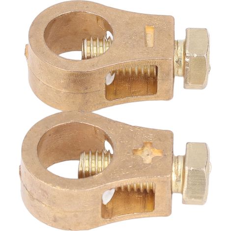 Connecteur de batterie auto en cuivre, lot de 2 cosses de serrage pour câble électrique, pinces de borne de voiture, accessoires automobiles (1/5)