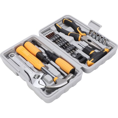 30-teiliges magnetisches T-Griff-Ratschenschlüssel- und Schraubendreher-Set, Heimwerker-Werkzeugset für mechanische Reparaturen im Haushalt (1/5)