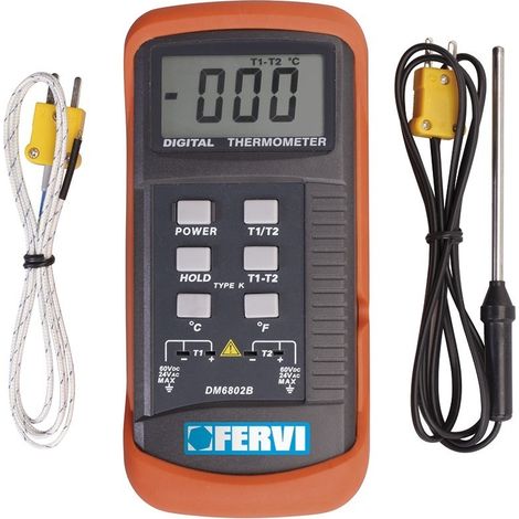 MEDIDOR DIGITAL DE TEMPERATURA PORTATIL CON FUNDA FERVI T063