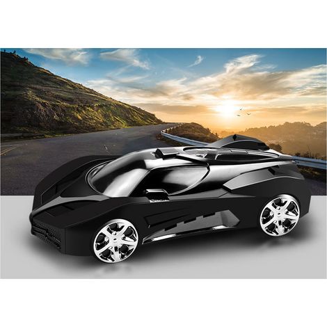 Support téléphonique modèle voiture forme sportive antidérapant rotation 360° pour console centrale, noir, usage bureau maison (1/5)