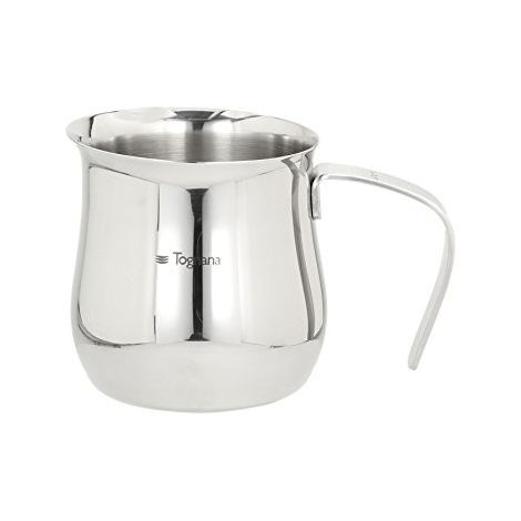 Lattiera 6 tazze acciaio inossidabile argento manico cucina accessori v543250rif