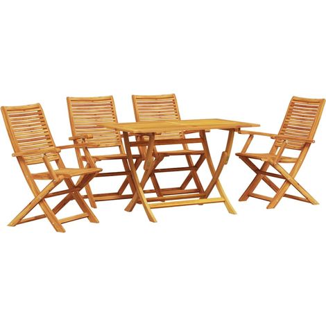 vidaXL Set da Pranzo per Giardino 5 pcs Marrone (1/5)