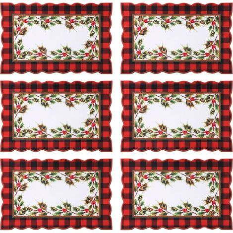 Sets de table lavables, lot de 6, antidérapants et résistants à la chaleur (1/5)
